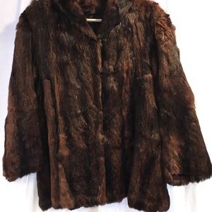 Rabbit fur coat